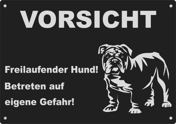 Old English Bulldog | Aluminium Warnschild